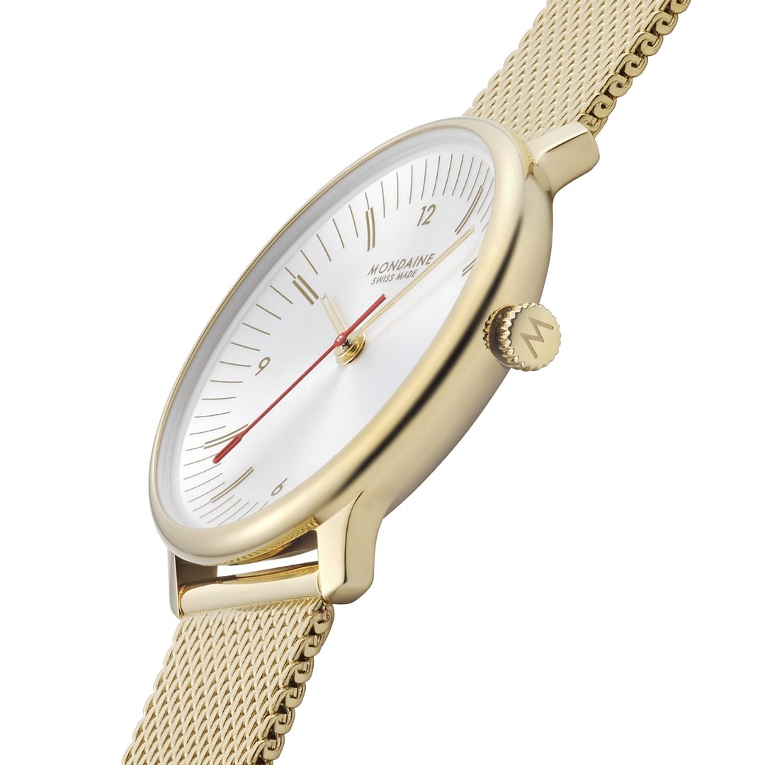 Mondaine Doppio Oro Mesh 33mm orologio donna