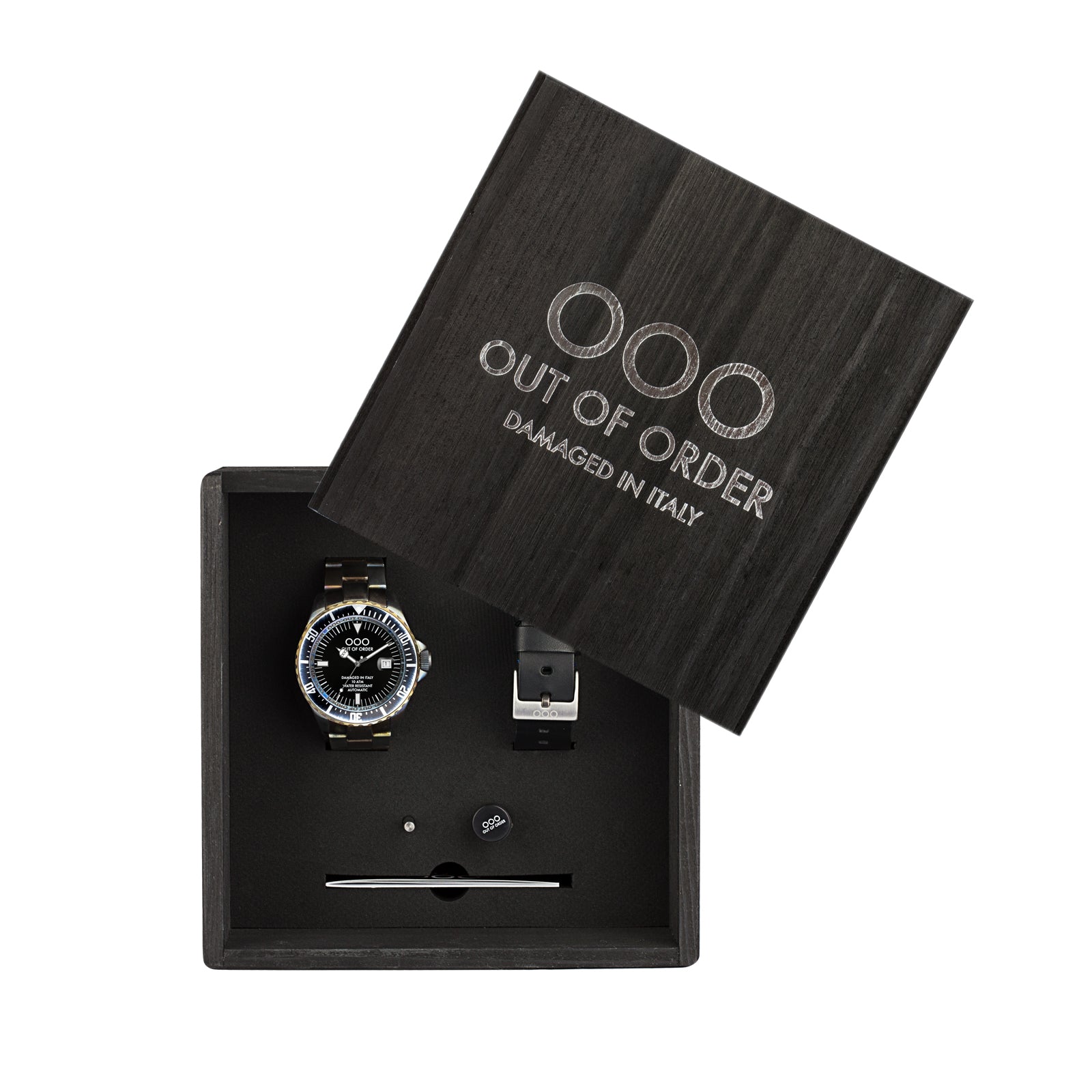 Out of Order Automatico Black orologio nero 44 mm