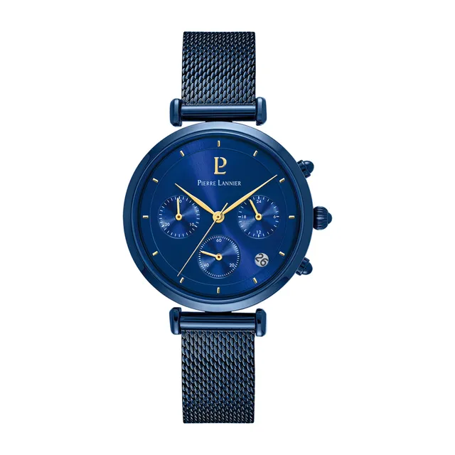 Pierre Lannier Lutecia Cronografo Orologio Blu 35 mm Quarzo