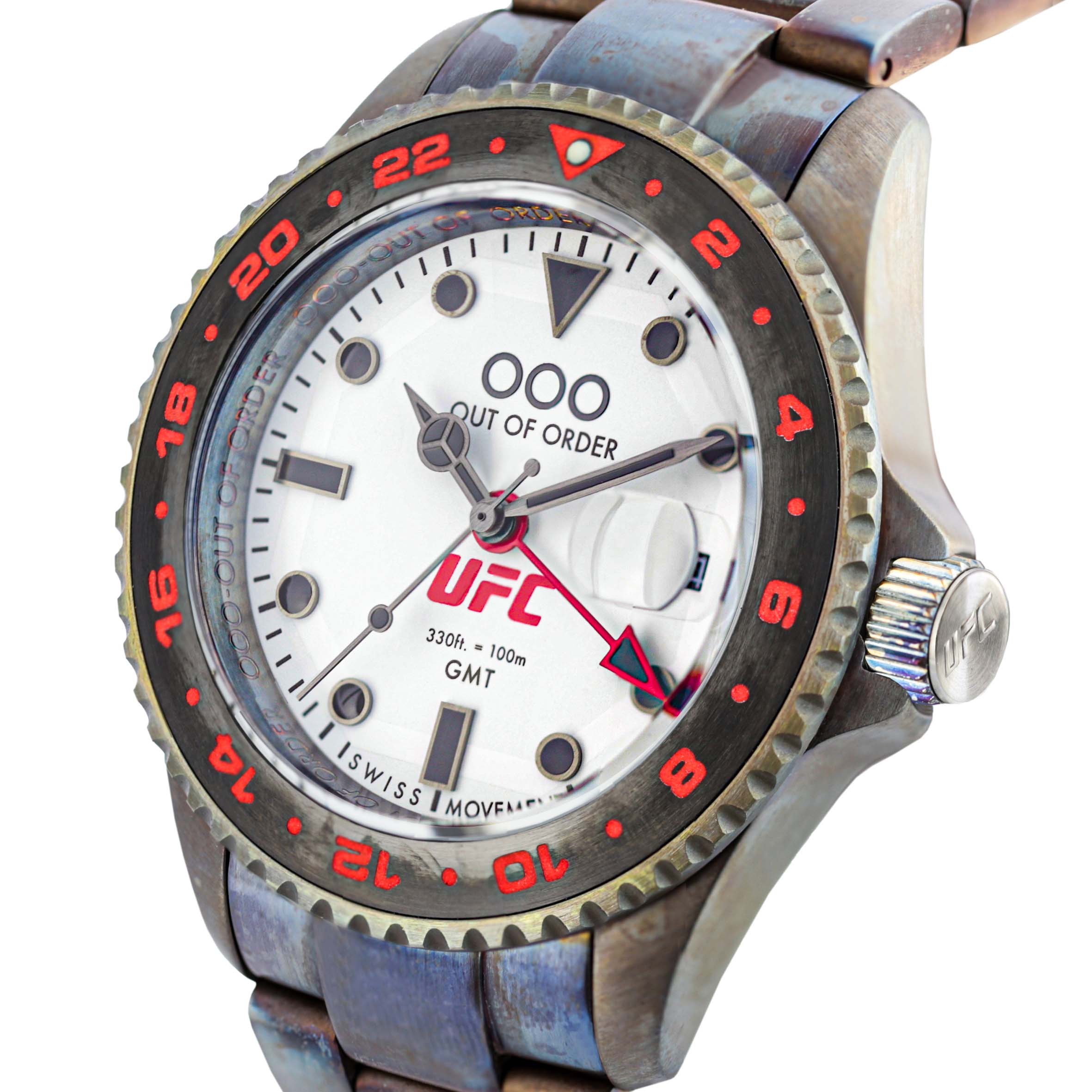 Out Of Order UFC Las Vegas orologio bianco 44 mm GMT