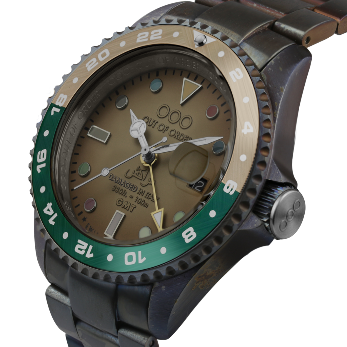 Out Of Order GMT Marrakesh orologio marrone 44mm acciaio