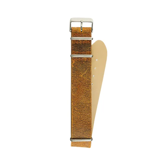 Out Of Order cinturino militare pelle marrone chiaro 22mm