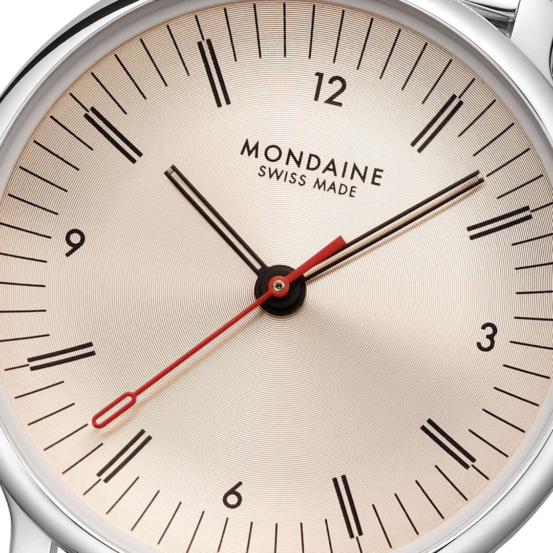 Mondaine Doppio orologio rose gold 33 mm moiré