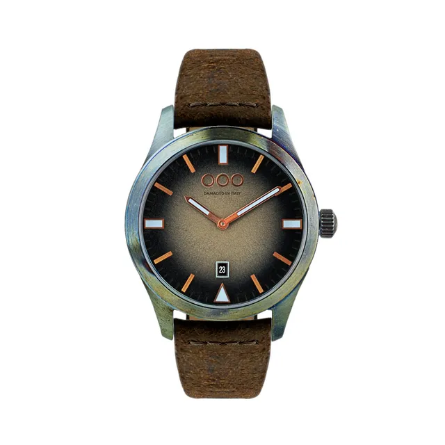 Out Of Order 143 Brown orologio quarzo marrone 40mm pelle