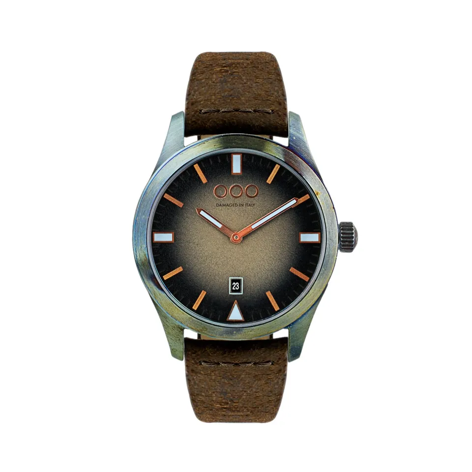 Out Of Order 143 Brown orologio quarzo marrone 40mm pelle