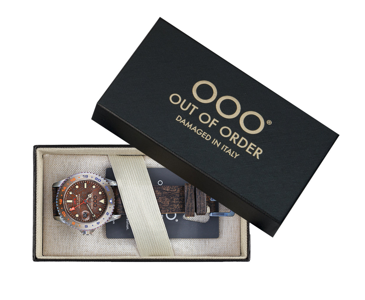 Out Of Order GMT Havana orologio GMT 44 mm marrone