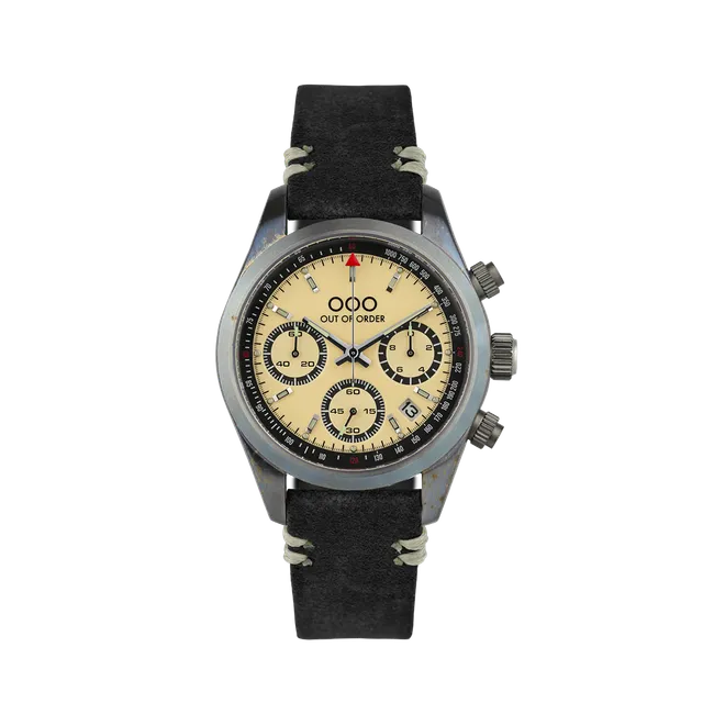 Out of Order Sporty Cream Cronografo orologio crema 40 mm