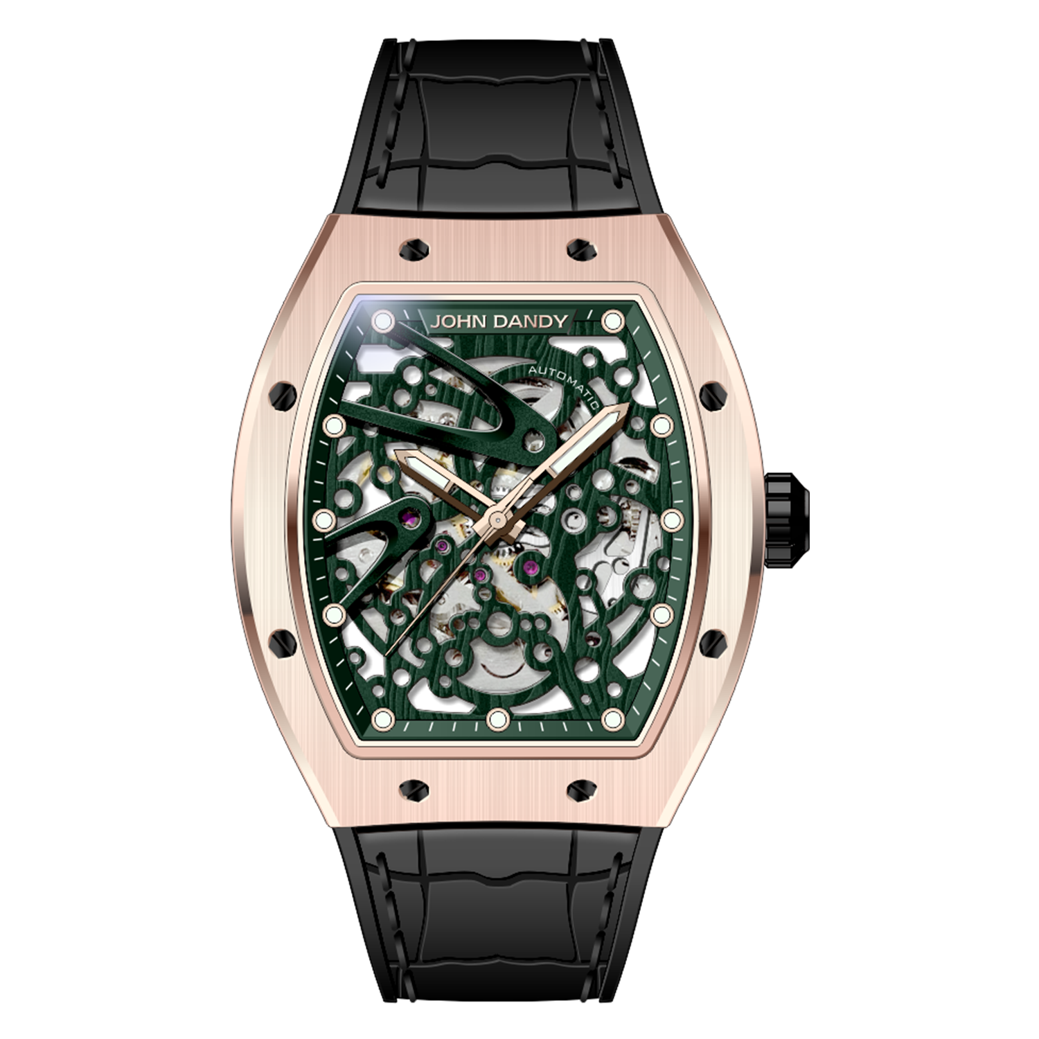 John Dandy JD4433 orologio automatico Silver Black