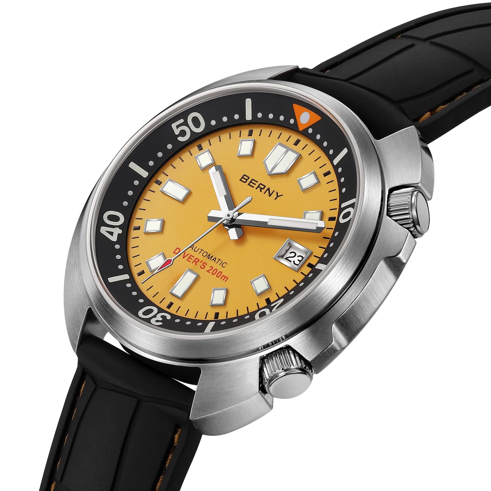Berny Diver 200M Orologio Uomo Automatico Giallo Zaffiro