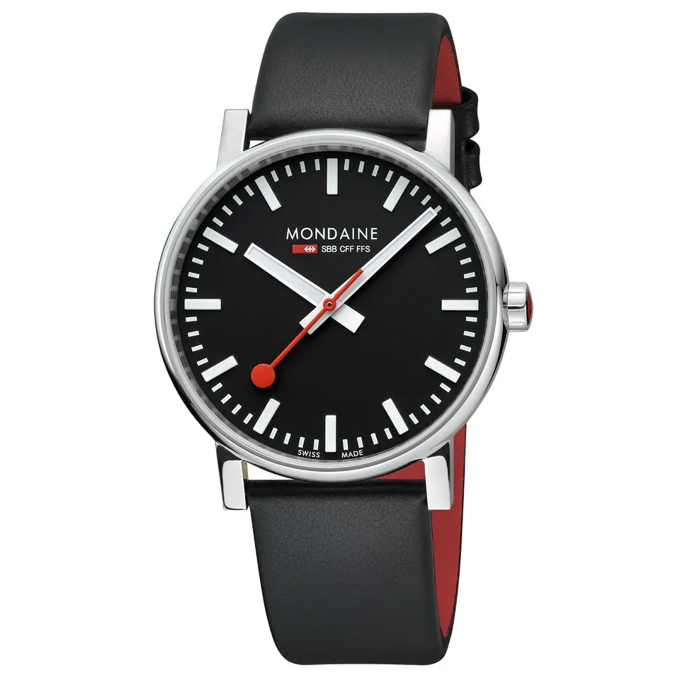Mondaine evo2 Nero 43mm Orologio Acciaio Zaffiro