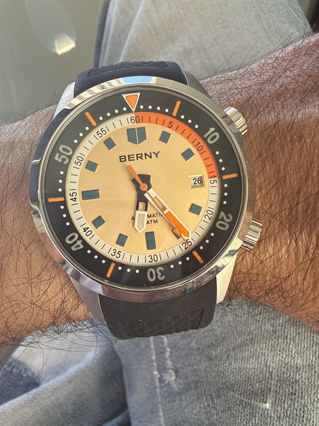 Berny Diver Orologio Uomo Automatico 20ATM Silicone