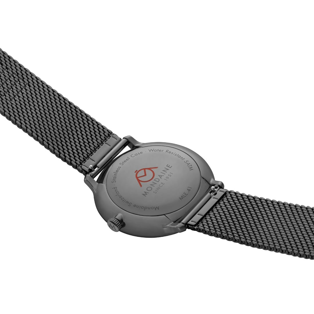 Mondaine Doppio MLE.41220.SM orologio nero 41 mm