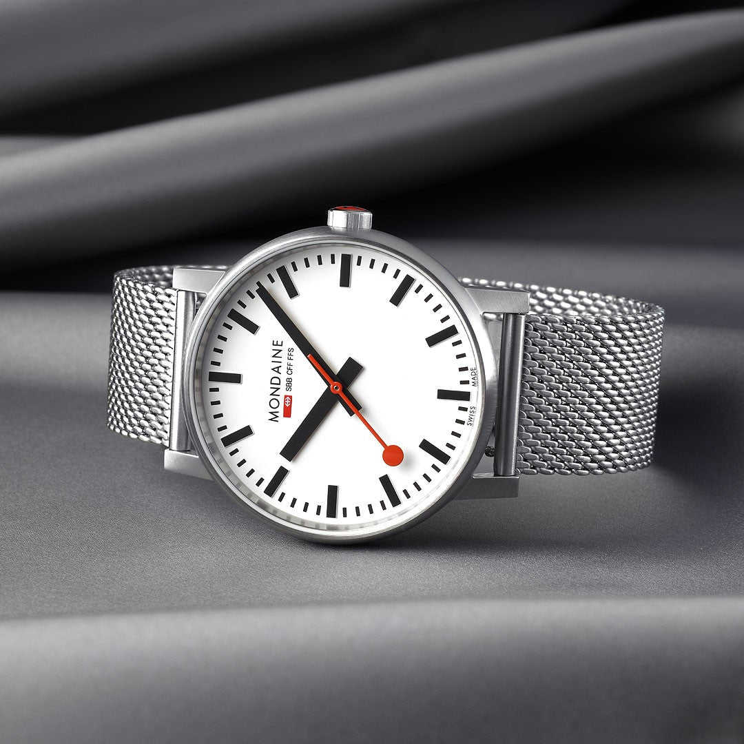 Mondaine evo2 Big orologio 43mm acciaio quarzo