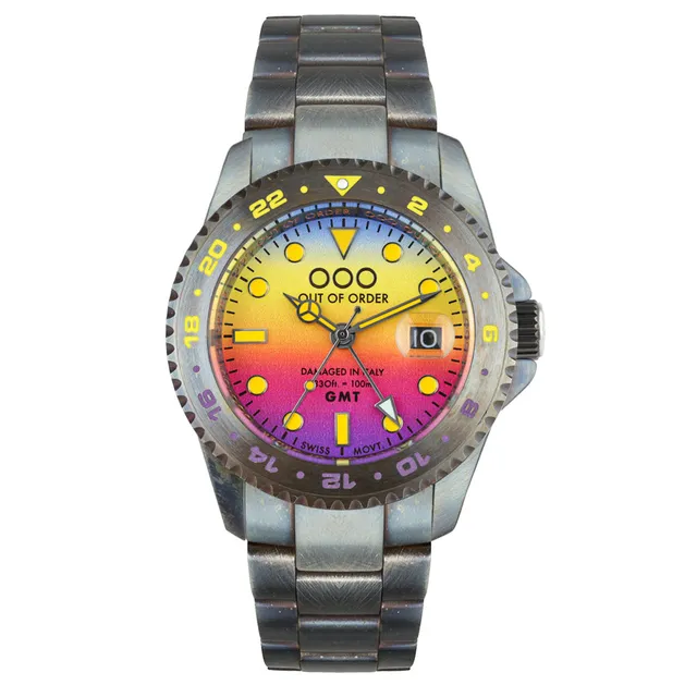 Out Of Order Los Angeles orologio GMT quarzo 44 mm tramonto