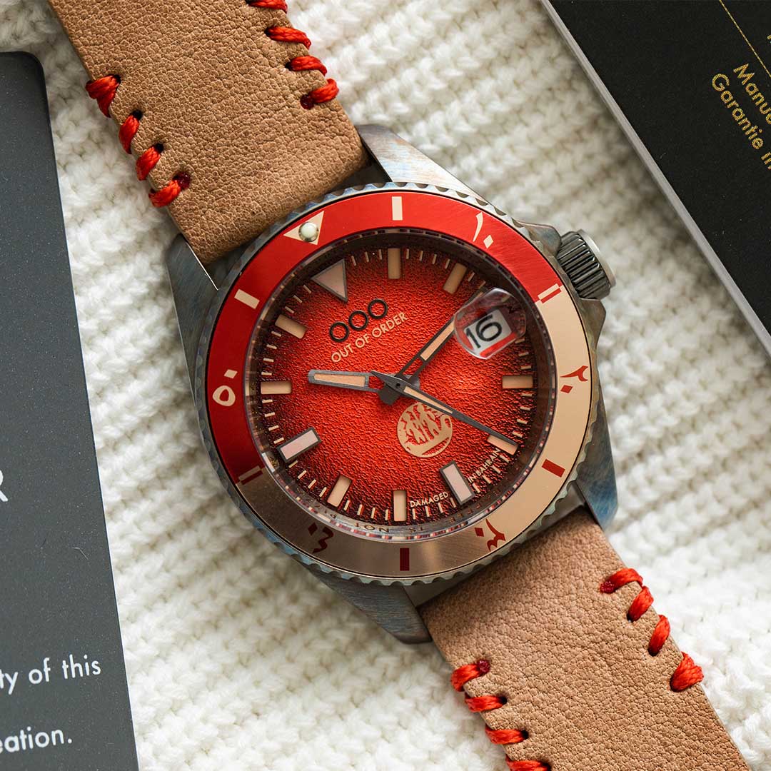 Out Of Order Automatico Quaranta Dilmun orologio 40 mm rosso