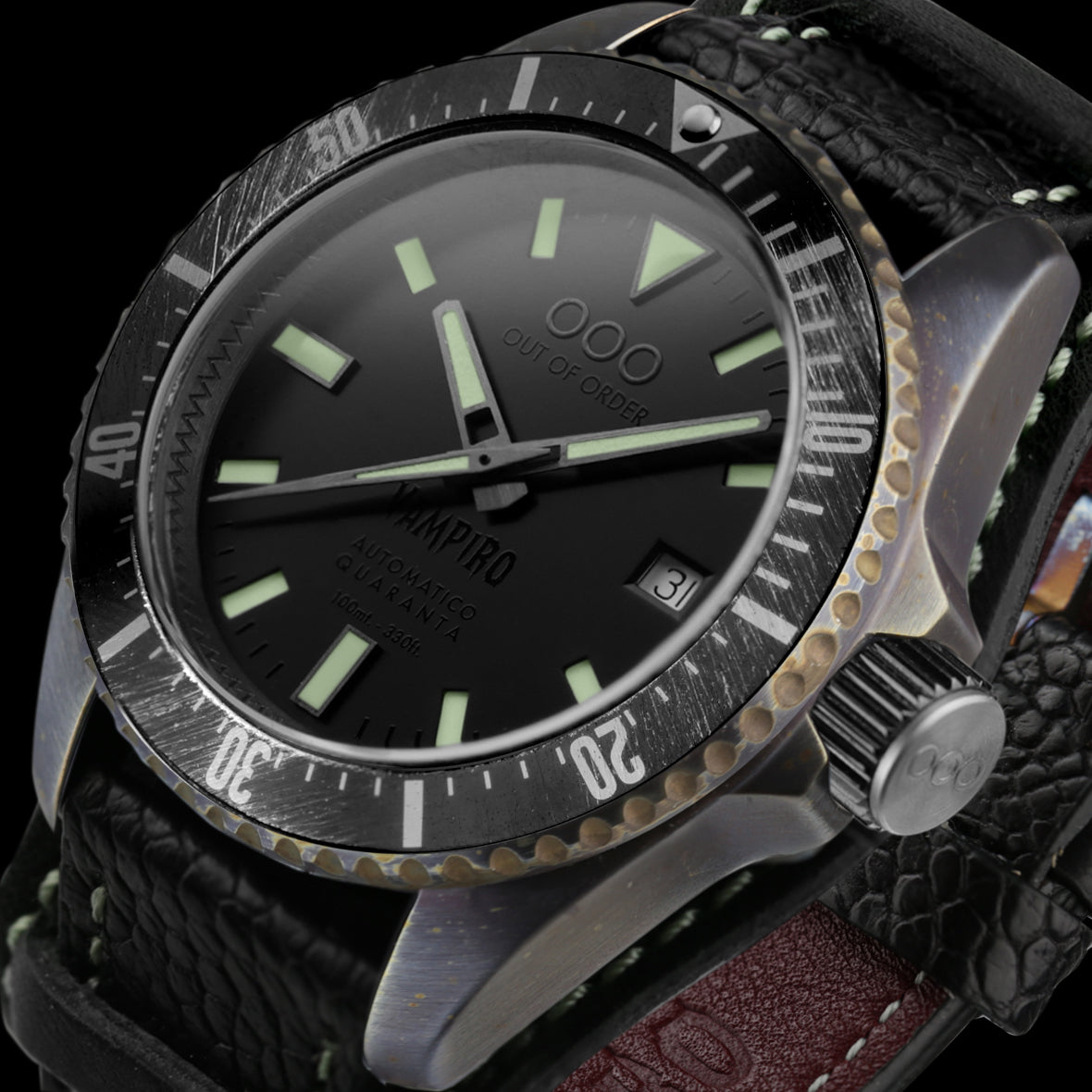 Out Of Order Vampiro orologio automatico nero 40 mm