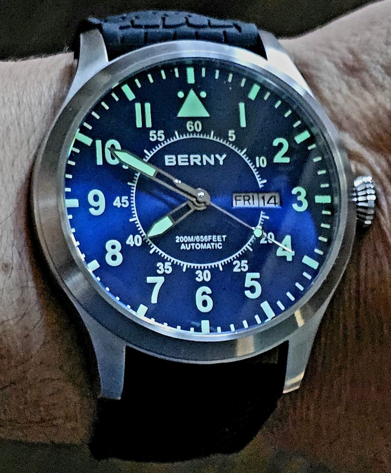 Berny Aviation Orologio da Polso Automatico 20ATM Zaffiro
