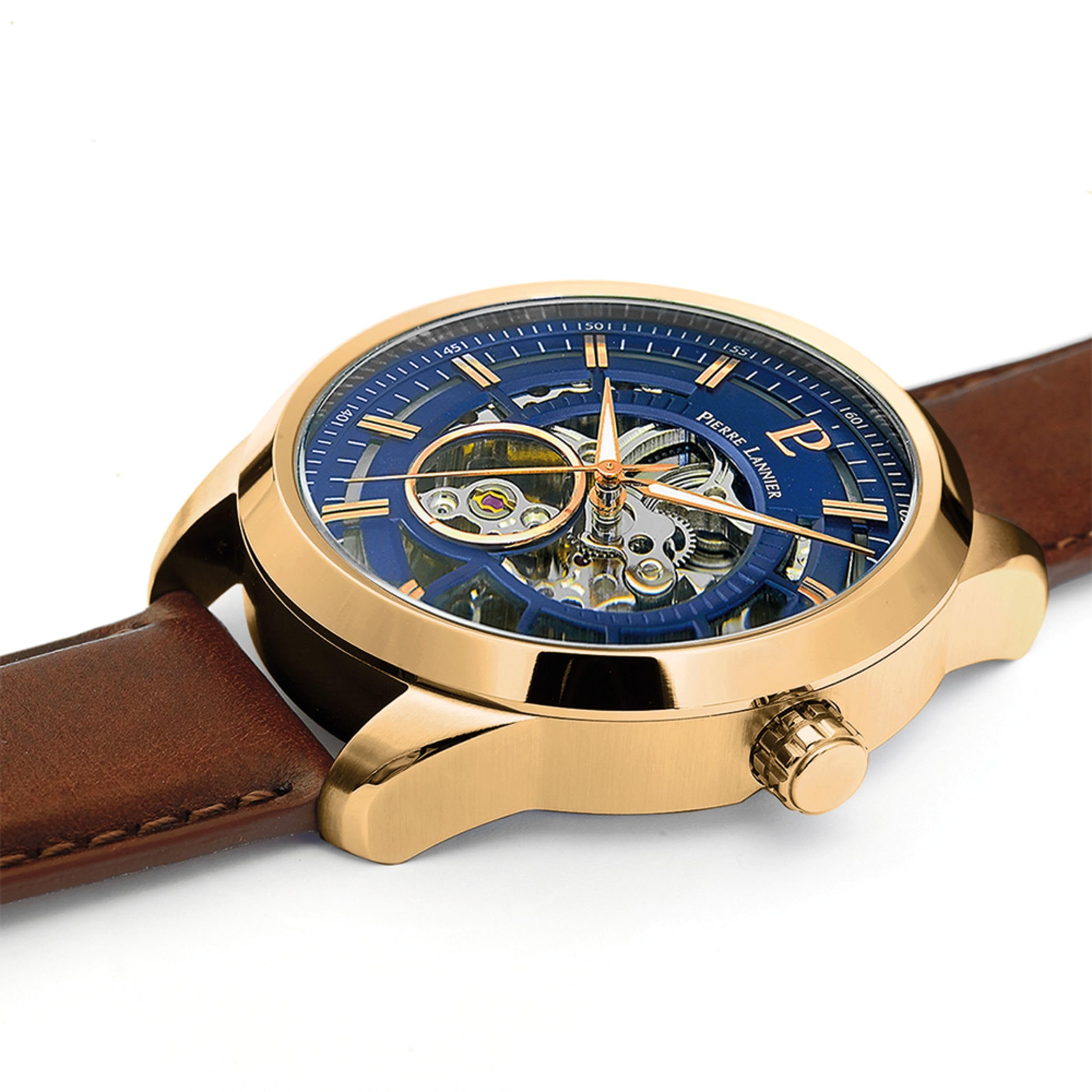 Pierre Lannier Automatic orologio automatico blu oro 44 mm