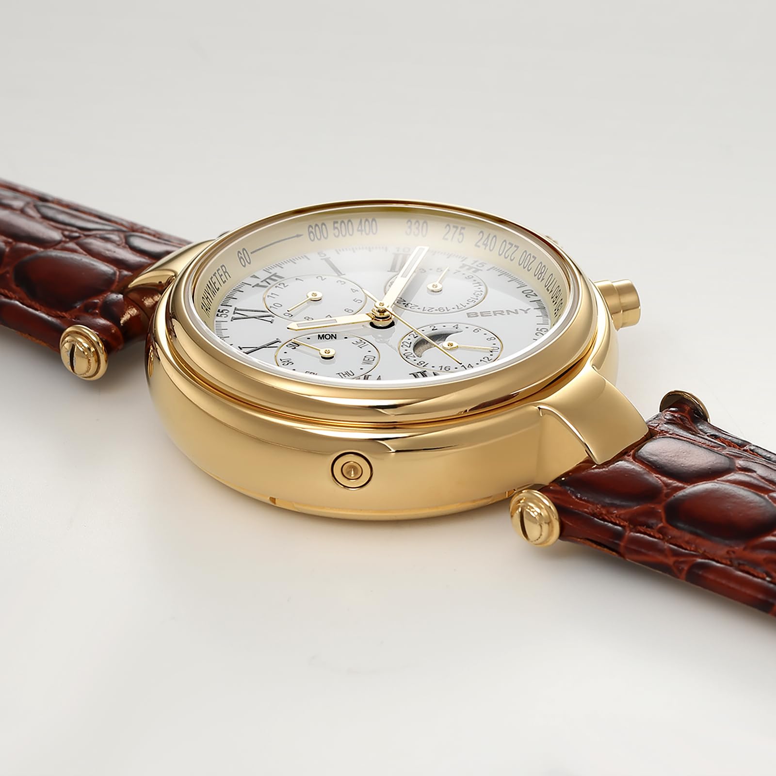 Berny AM053VM Orologio Automatico Uomo Oro Multifunzione