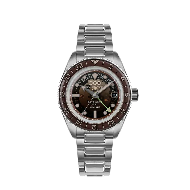 Out Of Order Shaker Cuba Libre GMT orologio 40 mm marrone