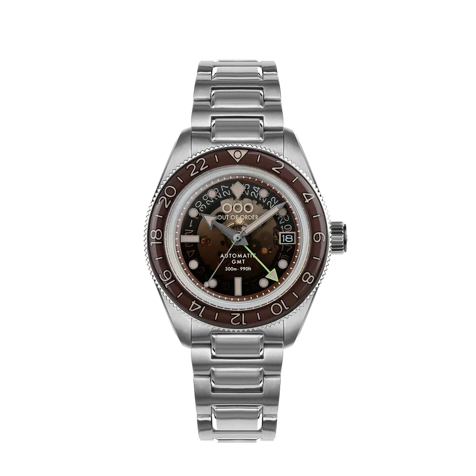 Out Of Order Shaker Cuba Libre GMT orologio 40 mm marrone