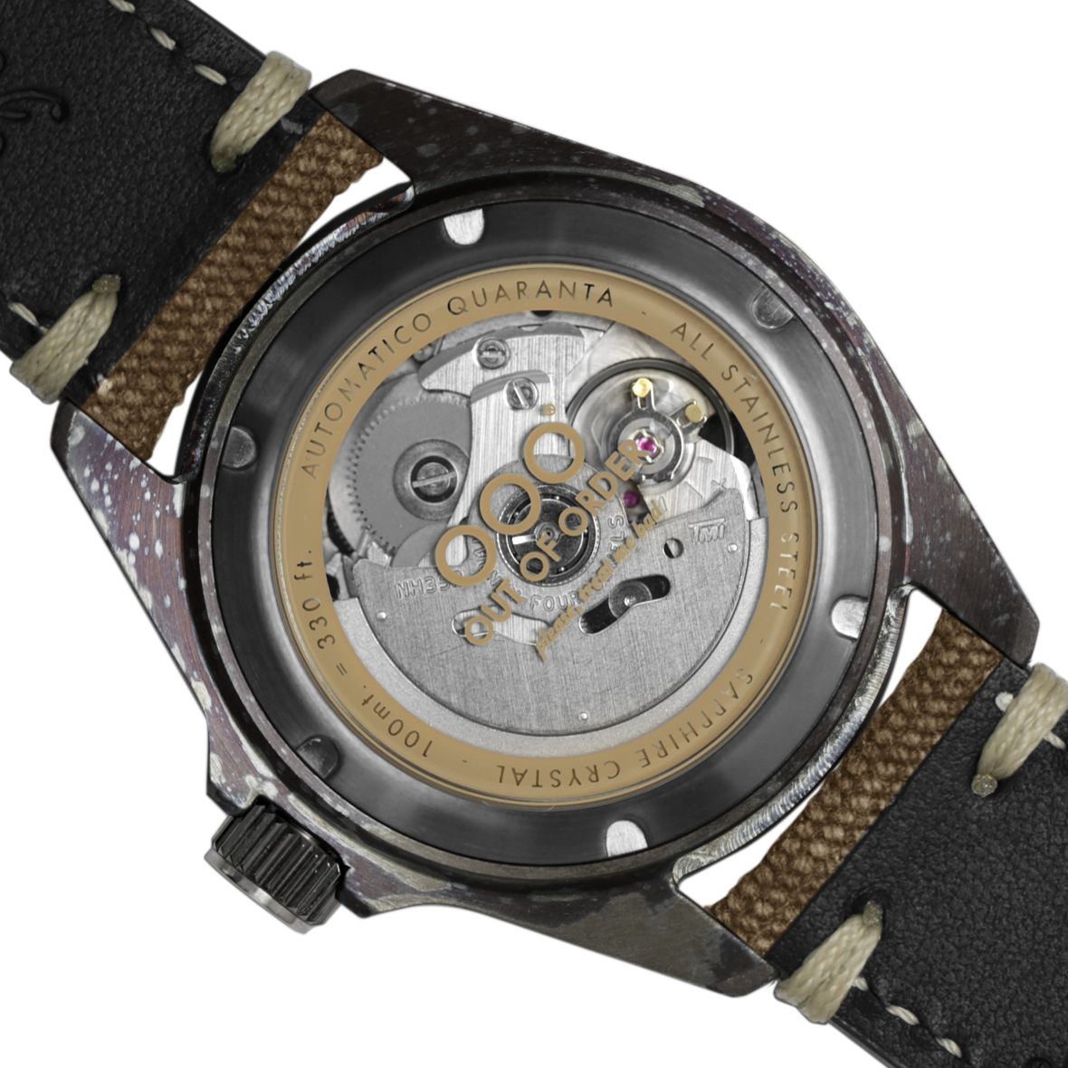 Out Of Order Sand Automatico Quaranta Canvas Orologio 40mm