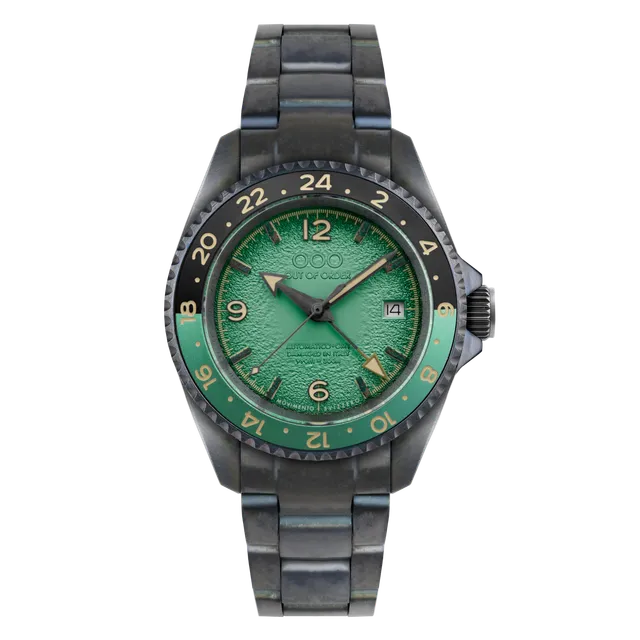 Out Of Order Green Trecento orologio automatico GMT 40 mm verde