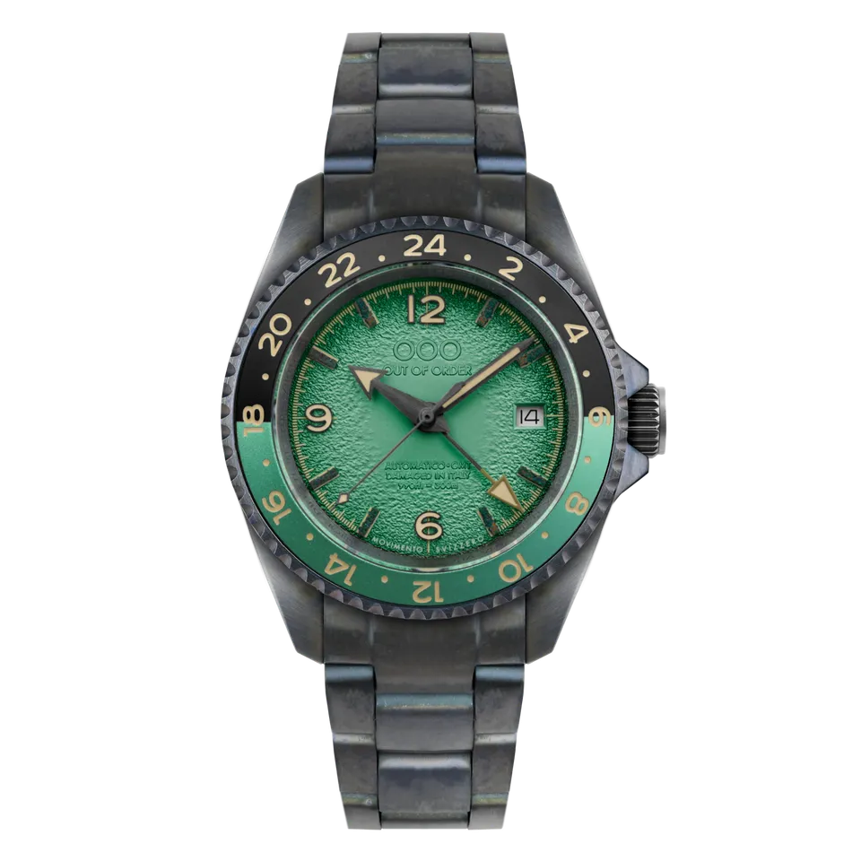 Out Of Order Green Trecento orologio automatico GMT 40 mm verde