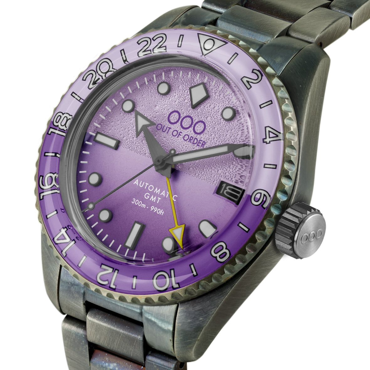 Out Of Order Shaker Dark Violet orologio GMT 40 mm viola