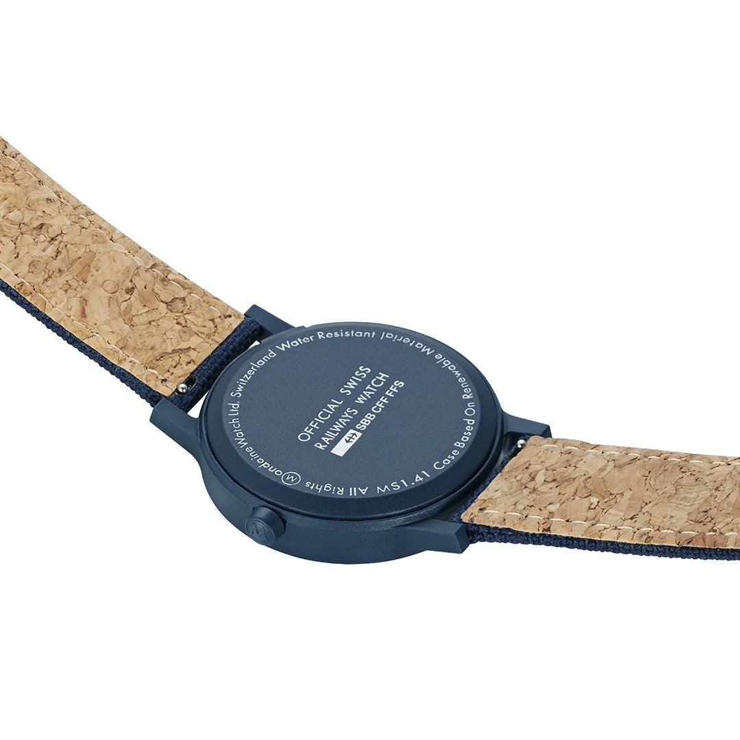 Mondaine Essence Blu 41mm orologio quarzo