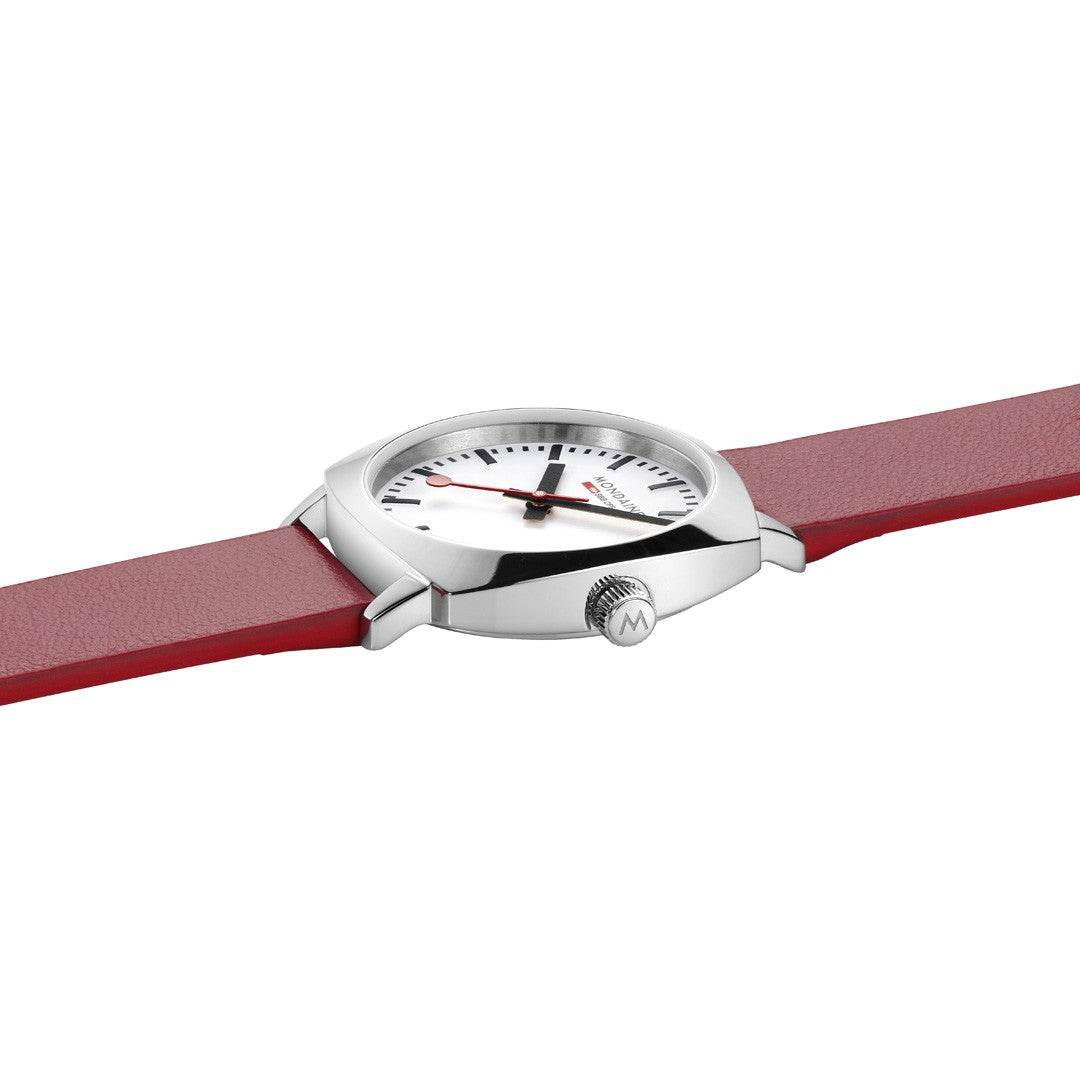 Mondaine Petite Cushion orologio rosso 31 mm quarzo