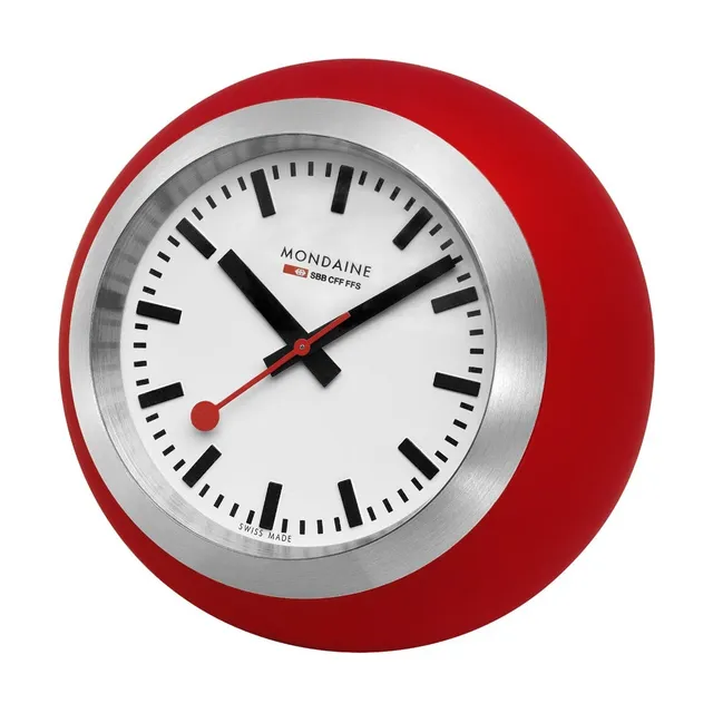 Mondaine Globe orologio da tavolo 60 mm rosso silicone