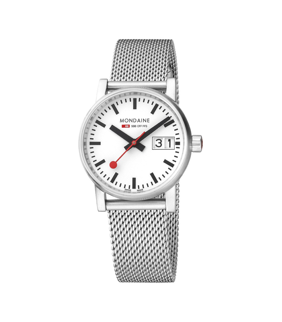 Mondaine evo2 Big Date orologio 30mm acciaio quarzo