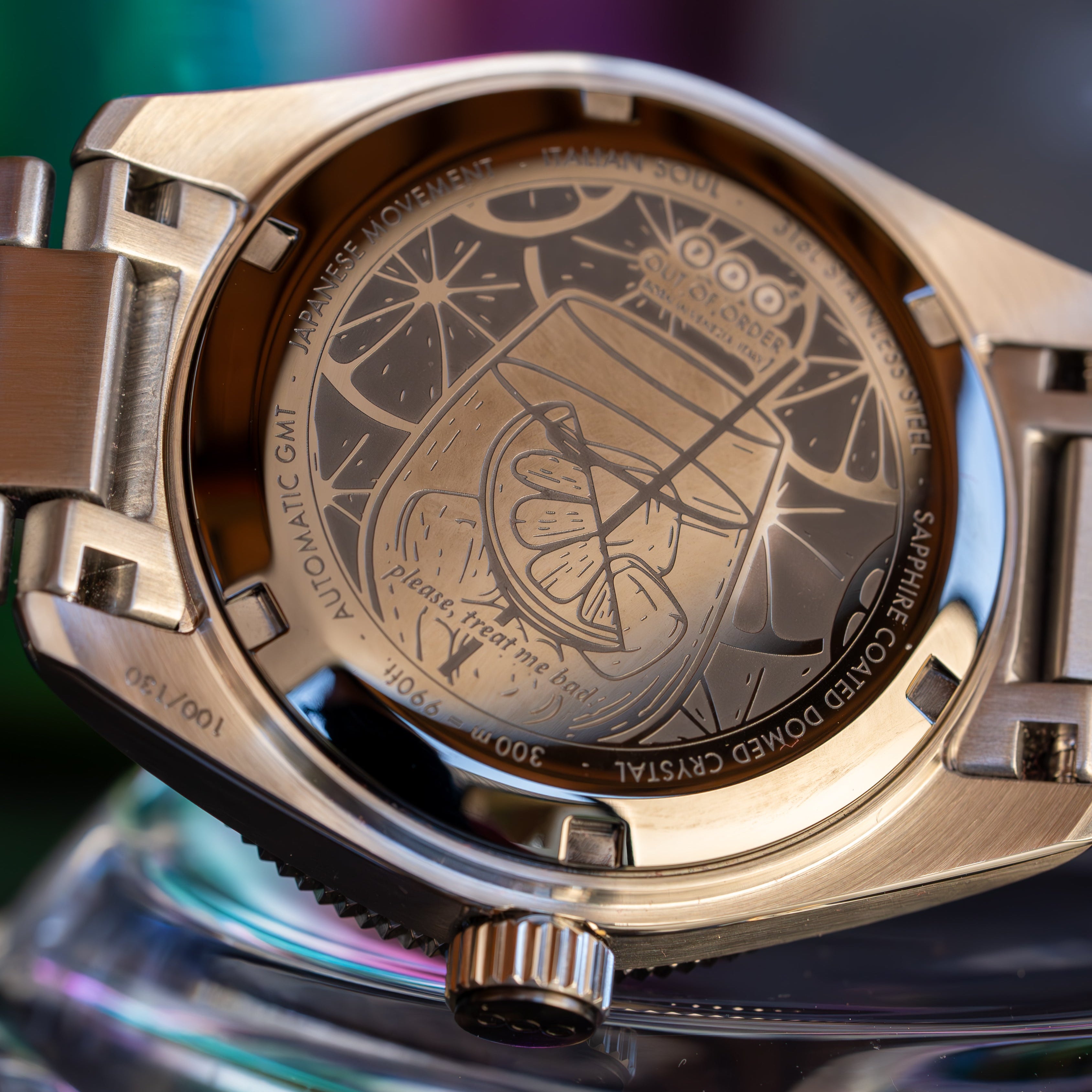 Out Of Order Shaker Spritz Bitter orologio GMT 40 mm rosso