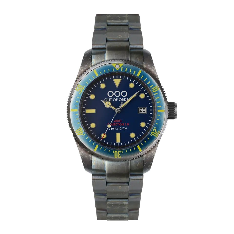 Out Of Order Auto 2.0 Blue orologio automatico blu 44 mm