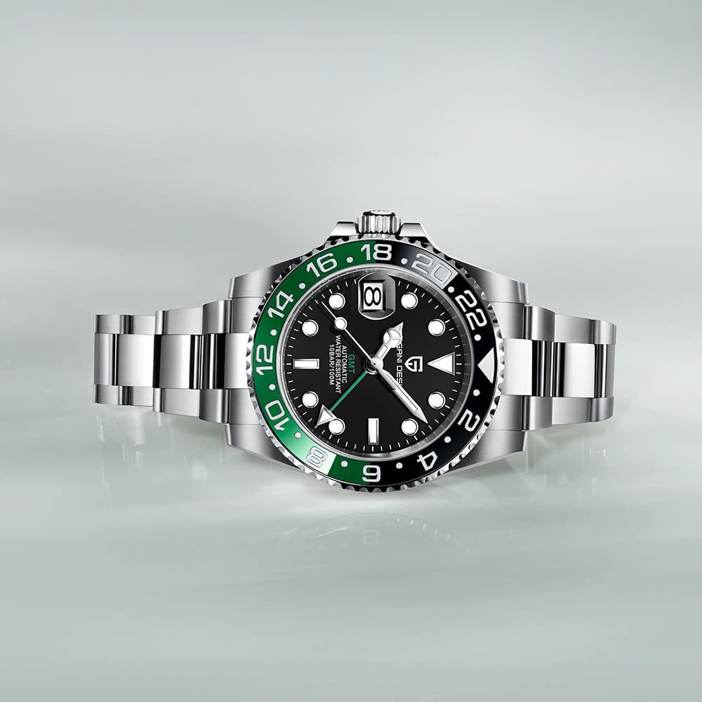 Pagani Design 1662 Orologio GMT Uomo Verde Nero 40mm