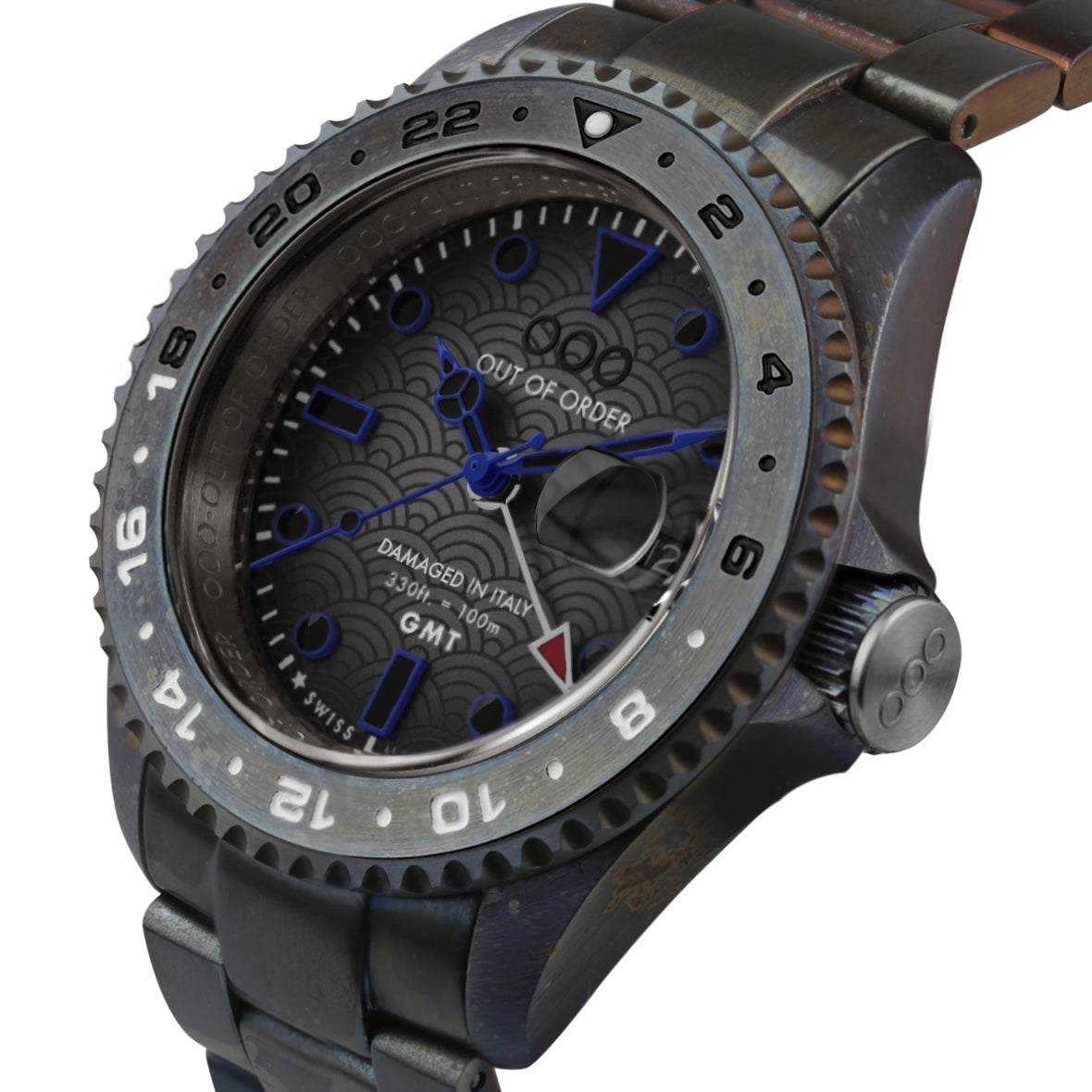 Out Of Order GMT Tokyo Shibuya Ultra Distressed Orologio 44mm