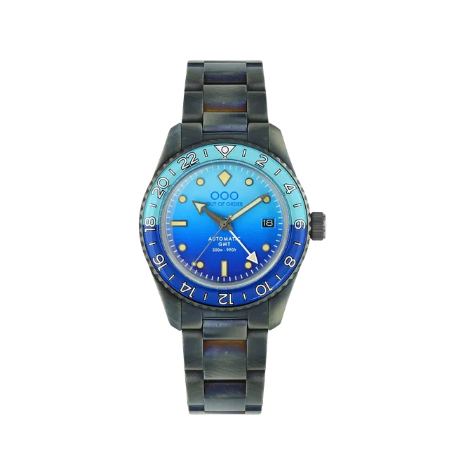 Out Of Order Shaker GMT orologio blu 40 mm acciaio