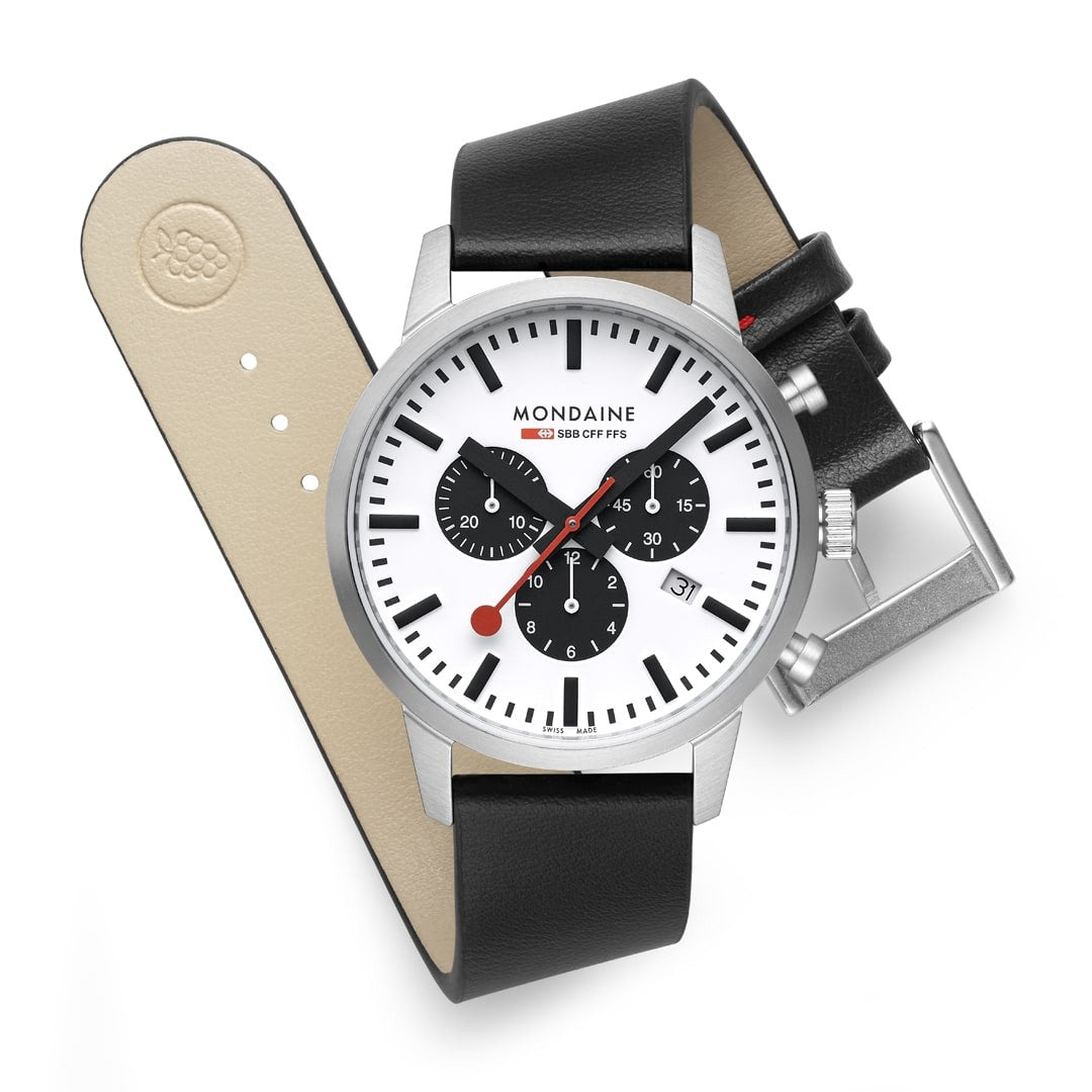 Mondaine Neo orologio cronografo panda 41 mm