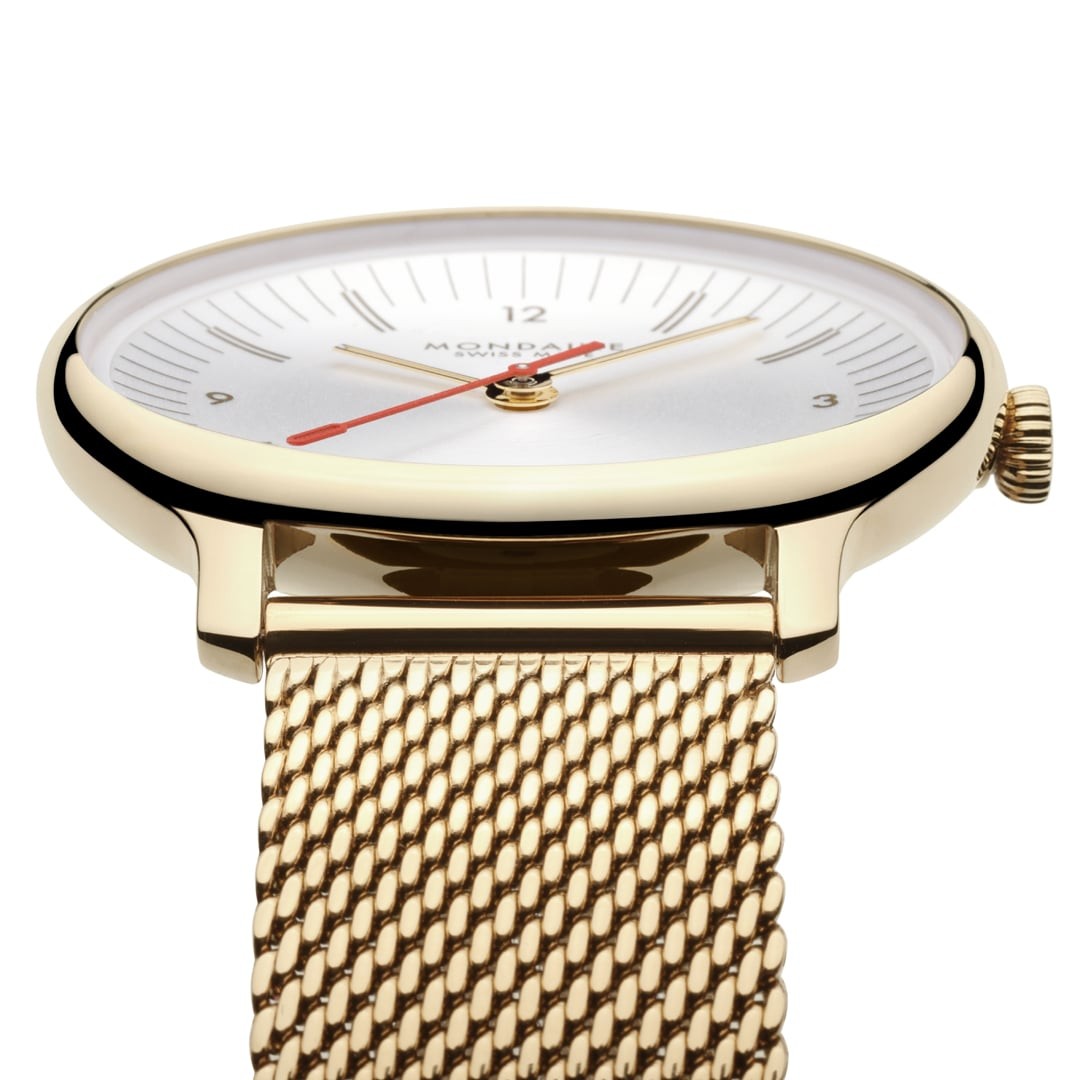 Mondaine Doppio Oro Mesh 33mm orologio donna
