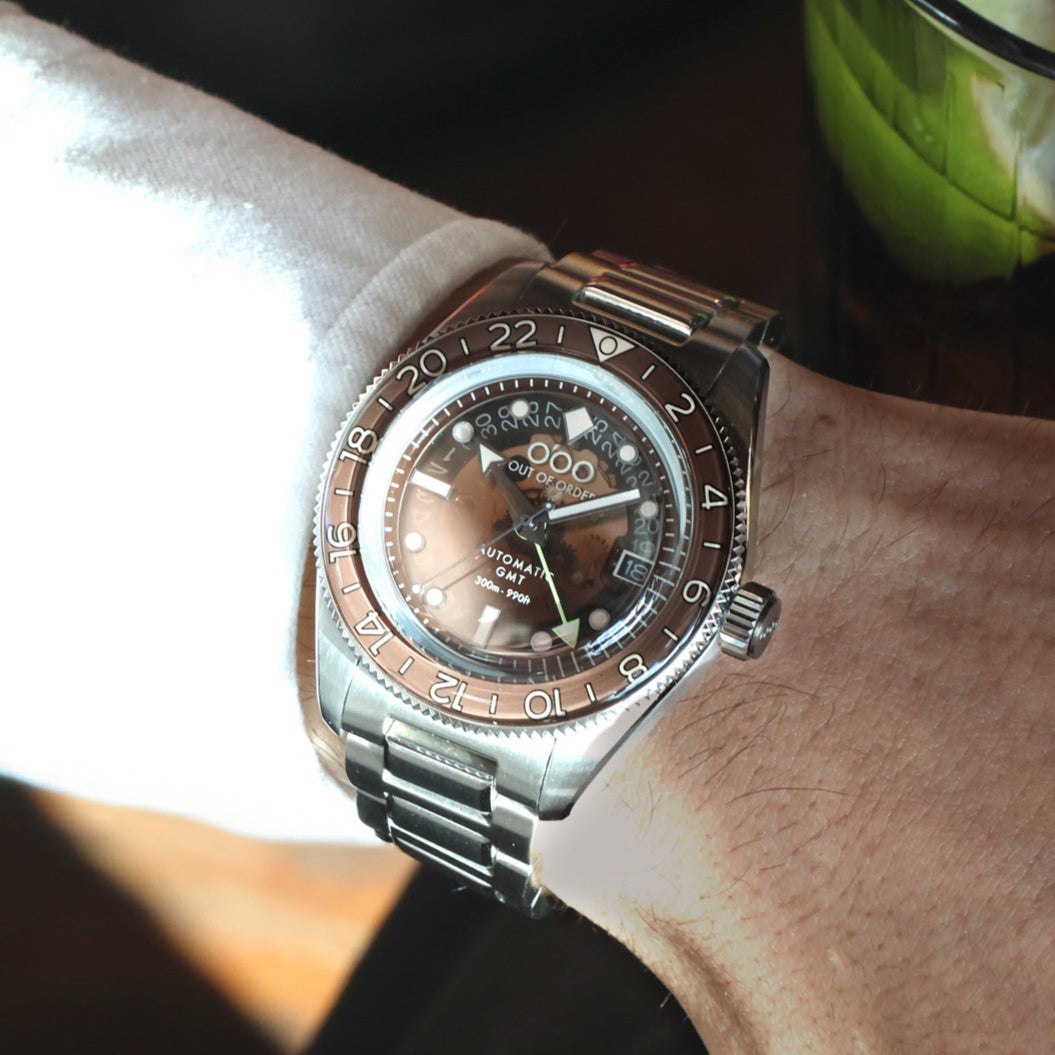 Out Of Order Shaker Cuba Libre GMT orologio 40 mm marrone