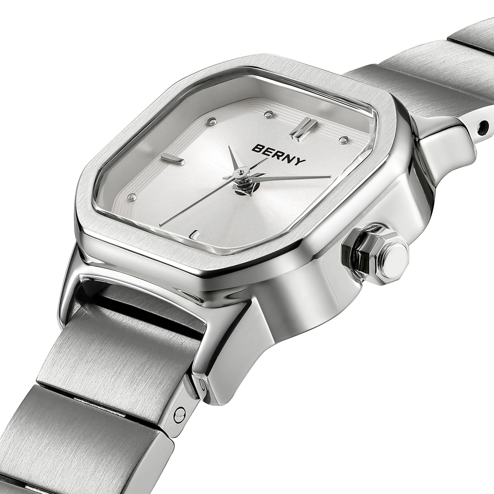 Berny Orologio Donna Quadrato Bianco Quarzo 3ATM