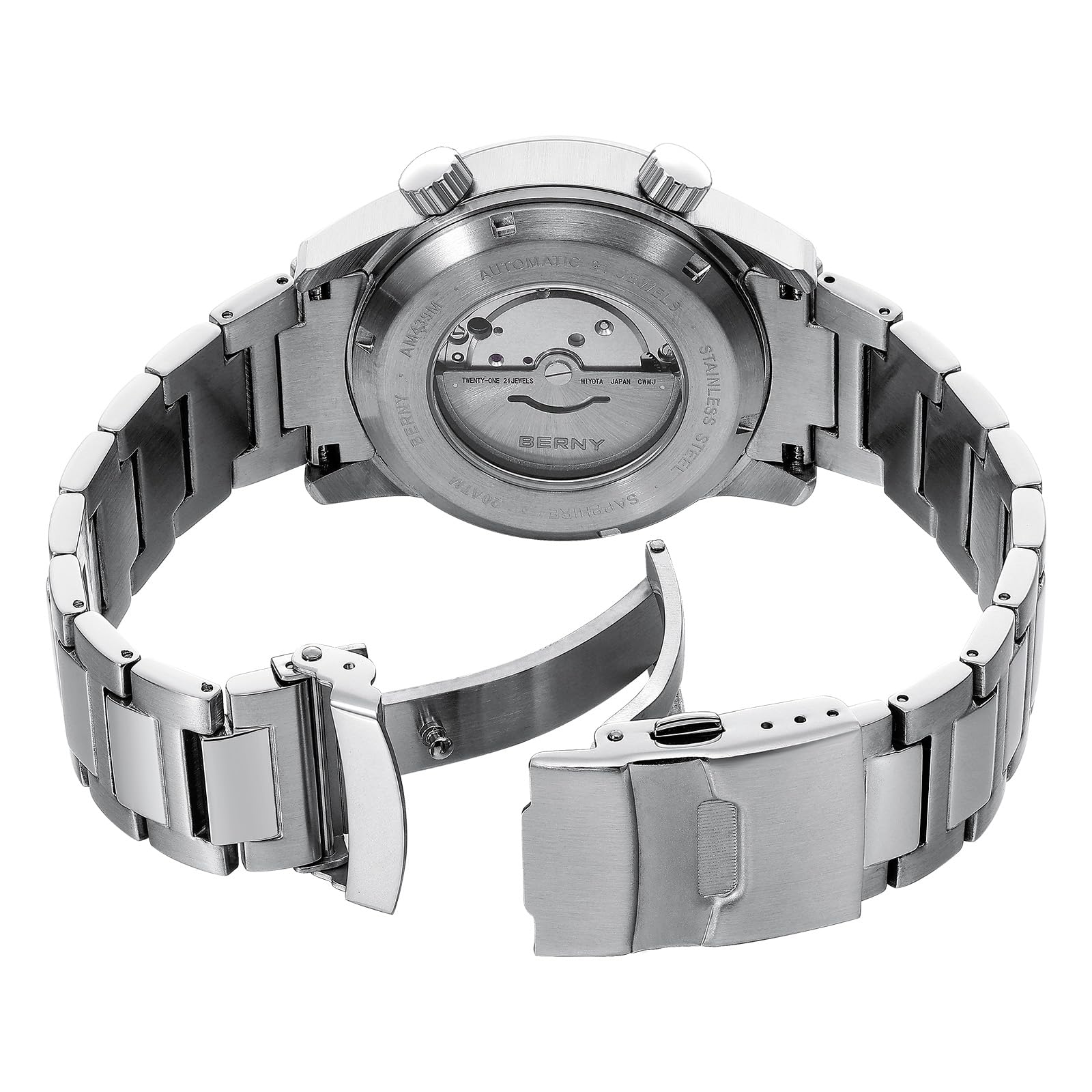 Berny Diver Orologio Uomo Automatico Nero 20ATM