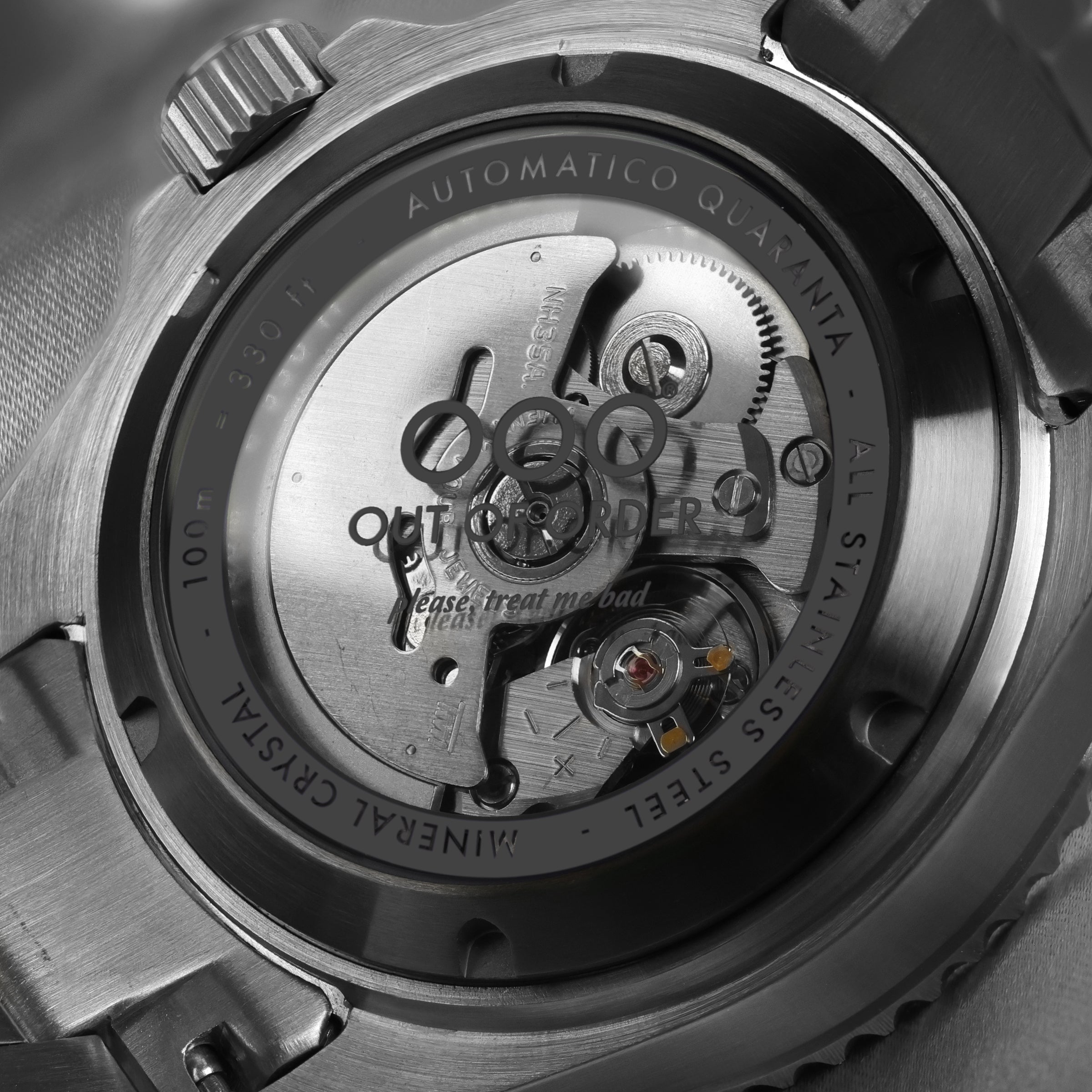 Out Of Order Automatico Quaranta Black orologio automatico 40 mm nero