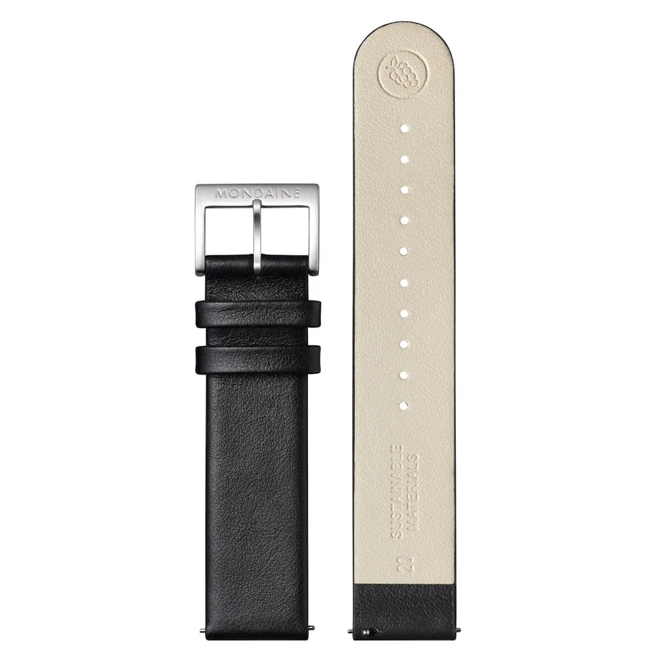 Mondaine Cinturino Ecopelle Nero 20 mm Vegea