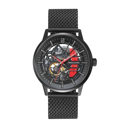Pierre Lannier Paddock orologio automatico scheletrato nero 43 mm