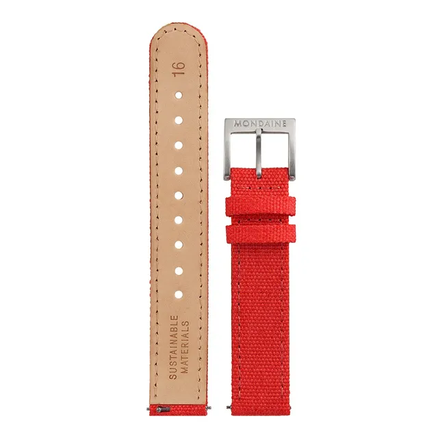 Mondaine Tela Rosso cinturino tela 16 mm