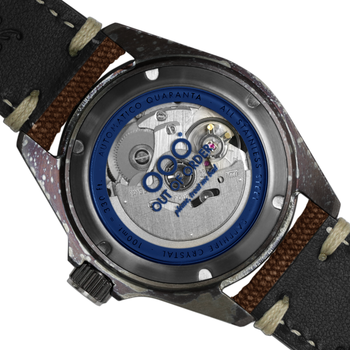 Out Of Order Automatico Quaranta orologio canvas blu 40mm