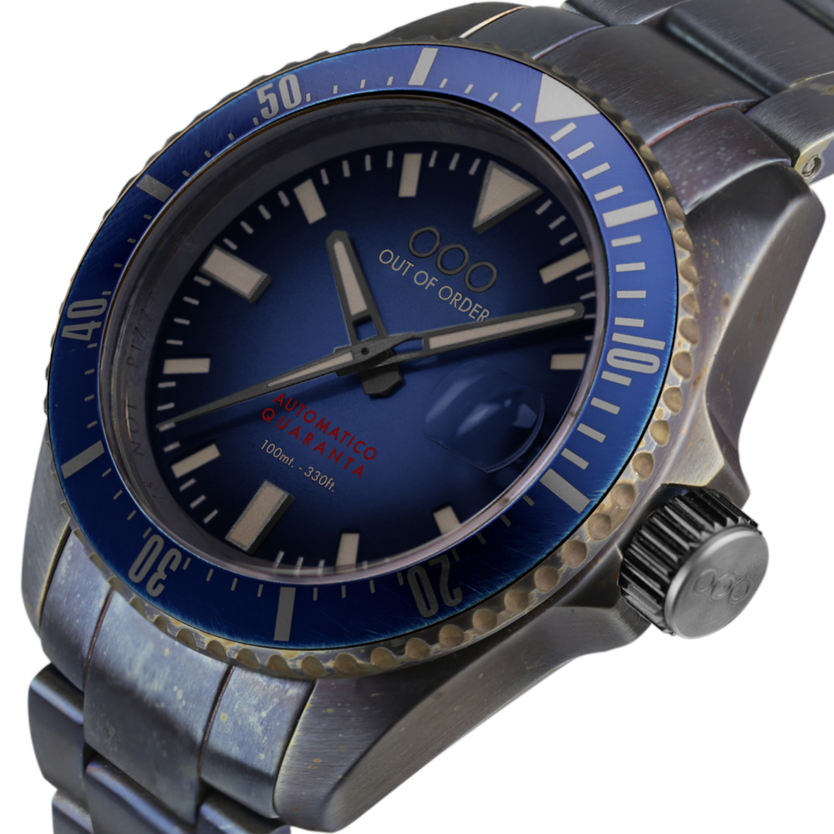 Out Of Order Quaranta Orologio Automatico 40mm Blu