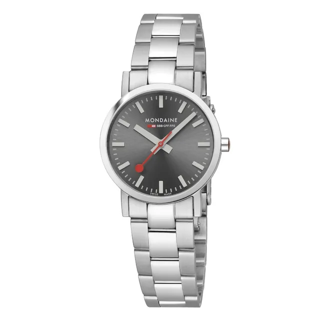 Mondaine Classic orologio 30mm grigio acciaio